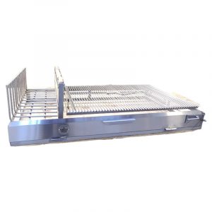 Parrilla Argentina en un sistema de elevación frontal 100% acero inoxidable